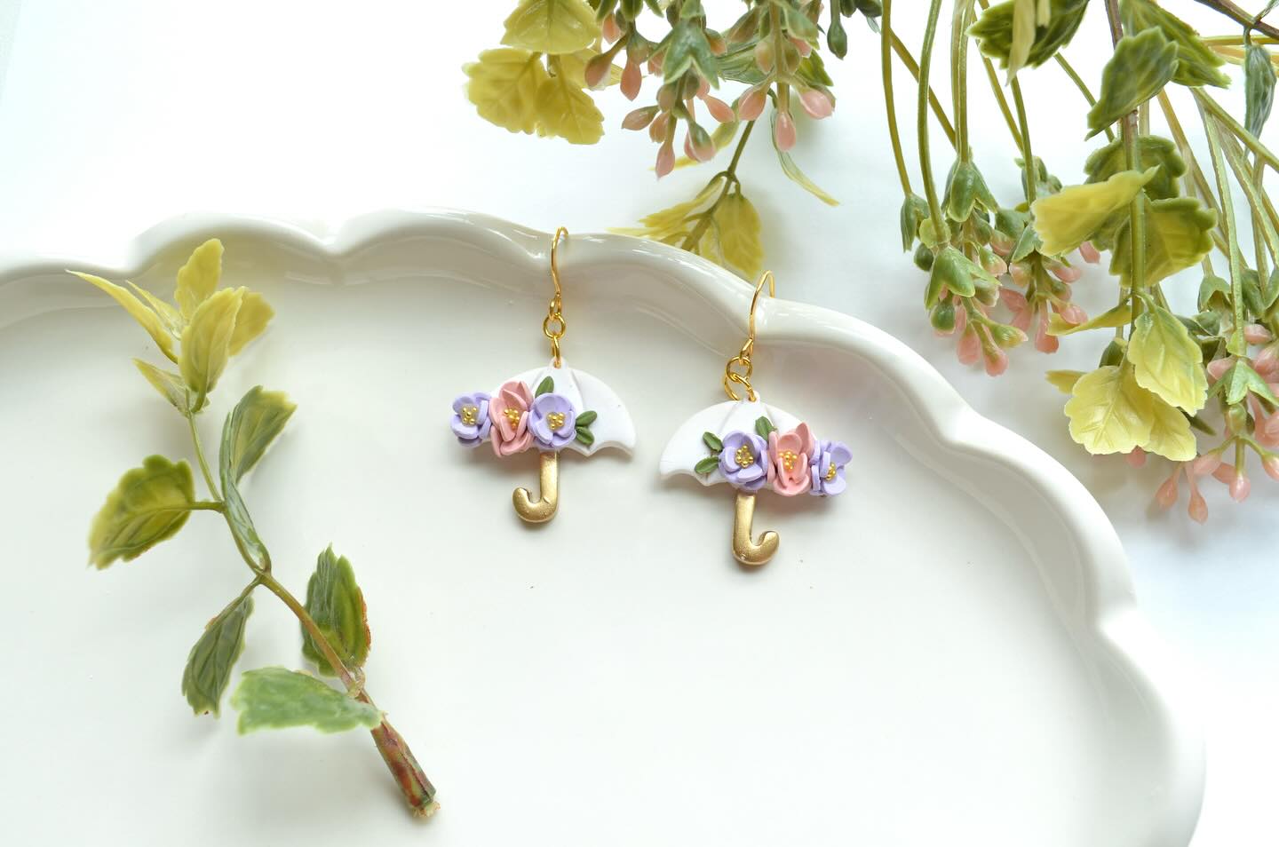 Floral Umbrella Earrings