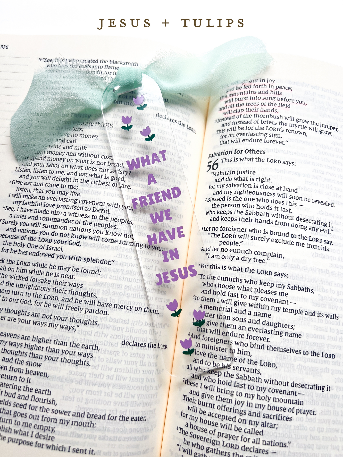 Acrylic Bookmark with Chiffon Bow