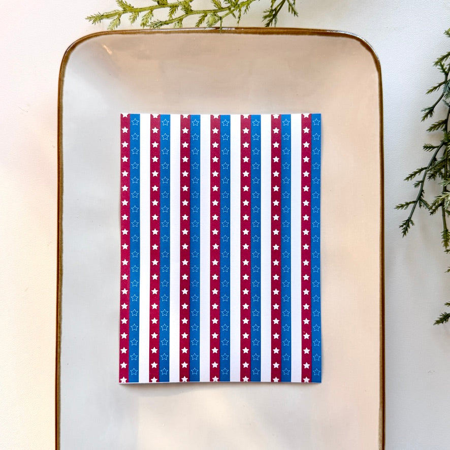 Polymer Clay Transfer Sheet USA Patriotic Bundle – Water-Soluble, Jewelry Making, Earring Design, Clay Tools - 4th of July Patriotic Independence Day USA