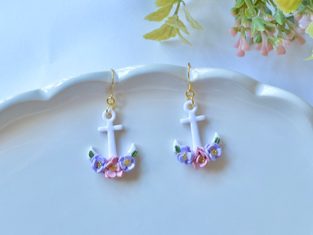 Anchor Floral Earrings