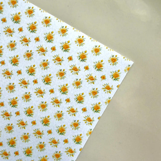 Polymer Clay Transfer Sheet – Water-Soluble, Jewelry Making, Earring Design, Seamless Pattern, Clay Tools - Yellow 1