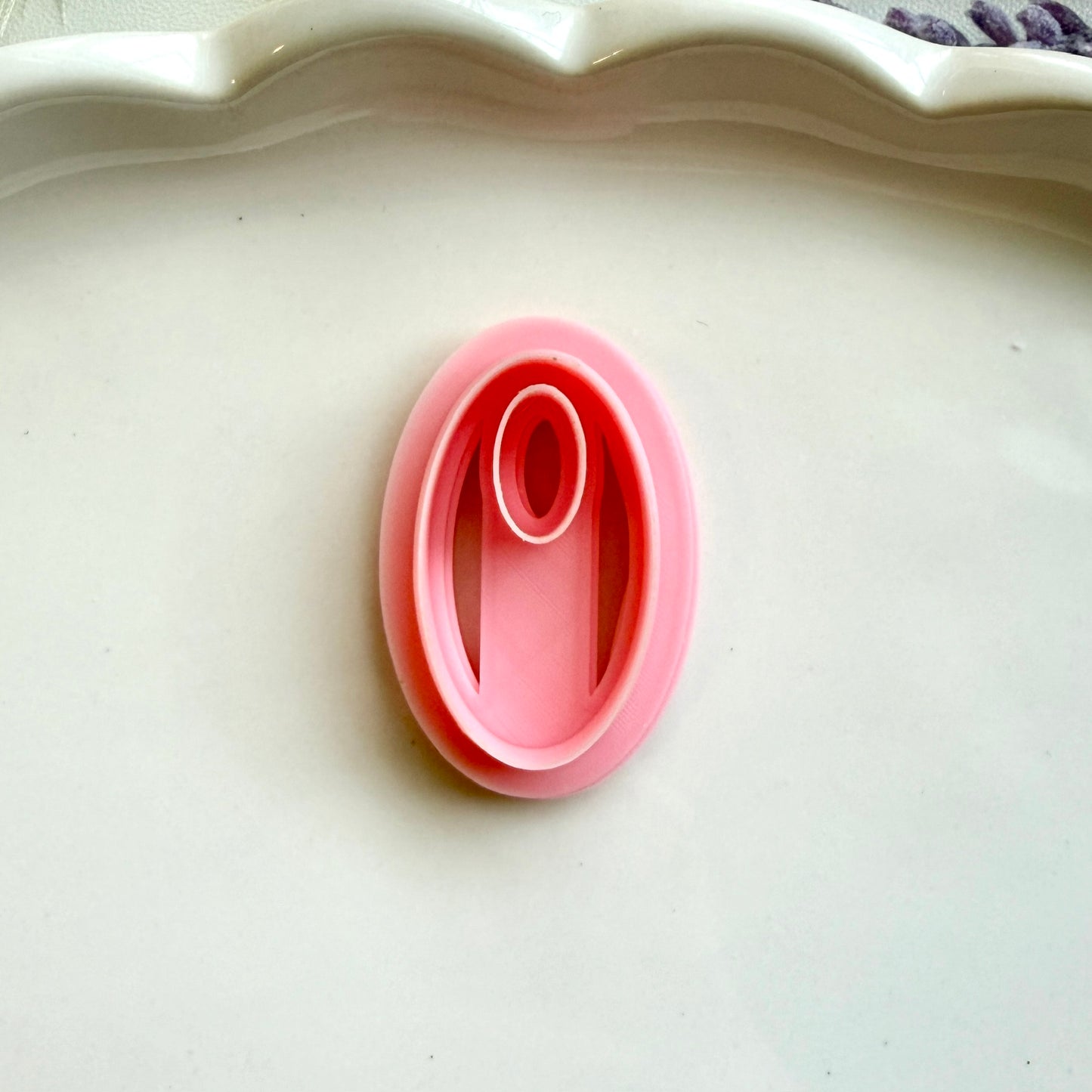 Rounded Oval Clay Cutter 30mm | Precision 0.2mm Blade, PLA+ Earring Jewelry Crafts