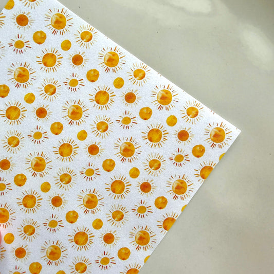 Polymer Clay Transfer Sheet – Water-Soluble, Jewelry Making, Earring Design, Seamless Pattern, Clay Tools - Yellow 2