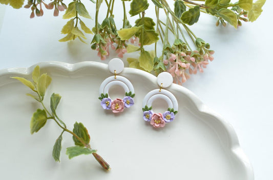Floral Circle Earrings