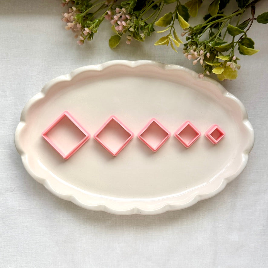 Square Clay Cutter | Ultra-Sharp 0.2mm Blade, PLA+ Geometric Jewelry Tool