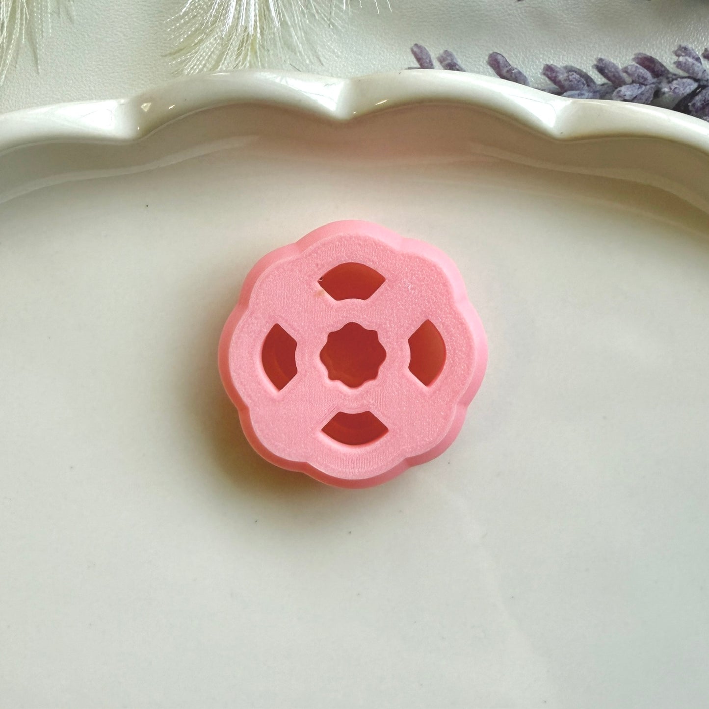 Scalloped Round Everyday Clay Cutter 30mm | Precision 0.2mm Blade, PLA+ Earring Jewelry Crafts