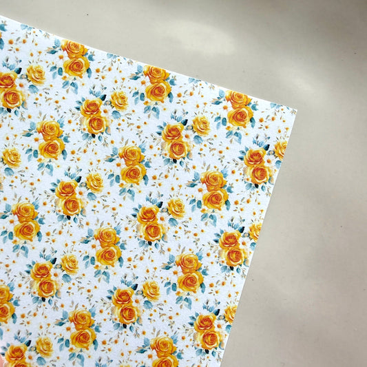 Polymer Clay Transfer Sheet – Water-Soluble, Jewelry Making, Earring Design, Seamless Pattern, Clay Tools - Yellow 3