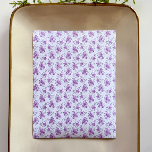 Polymer Clay Transfer Sheet – Water-Soluble, Jewelry Making, Earring Design, Seamless Pattern, Clay Tools - Purple Florals 1