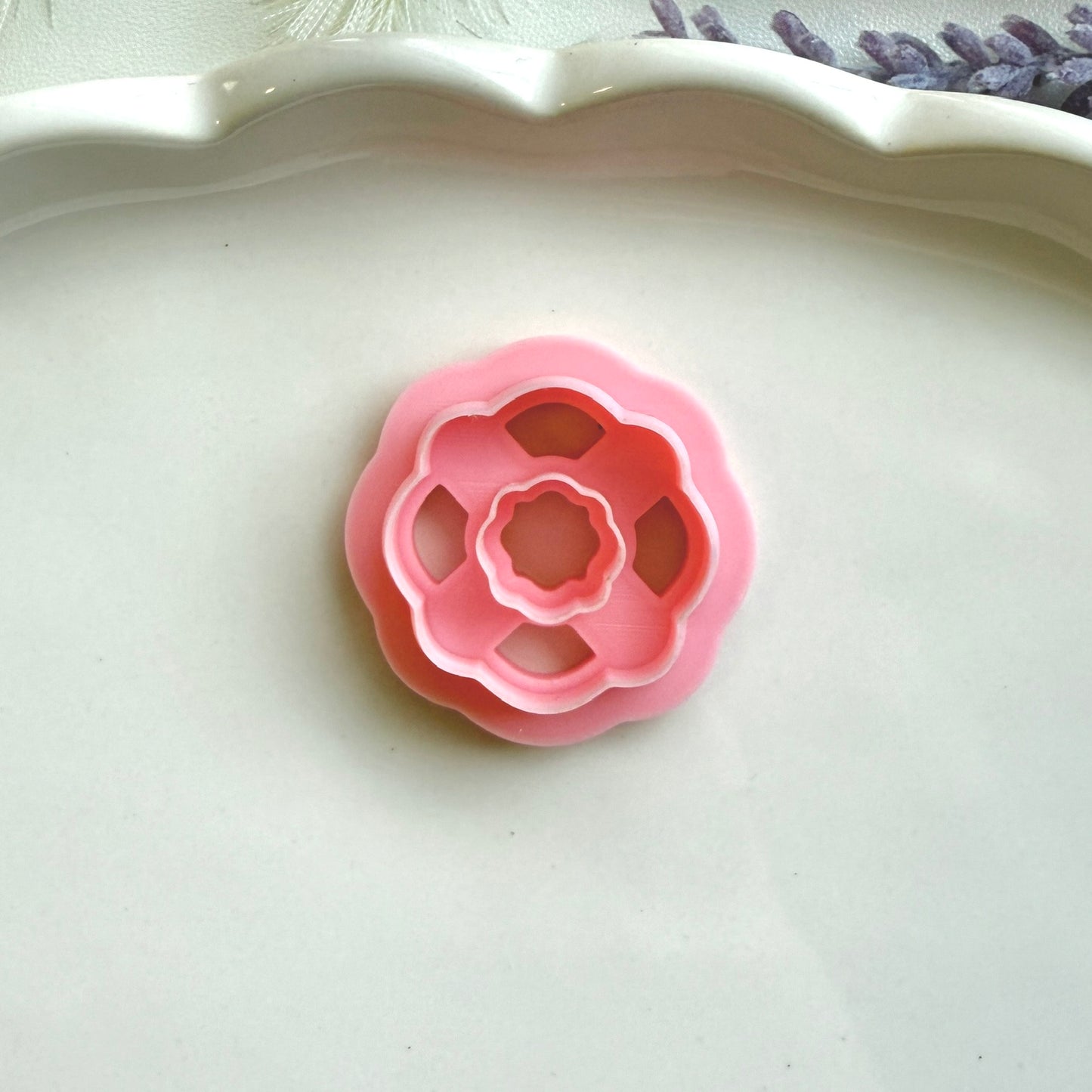 Scalloped Round Everyday Clay Cutter 30mm | Precision 0.2mm Blade, PLA+ Earring Jewelry Crafts