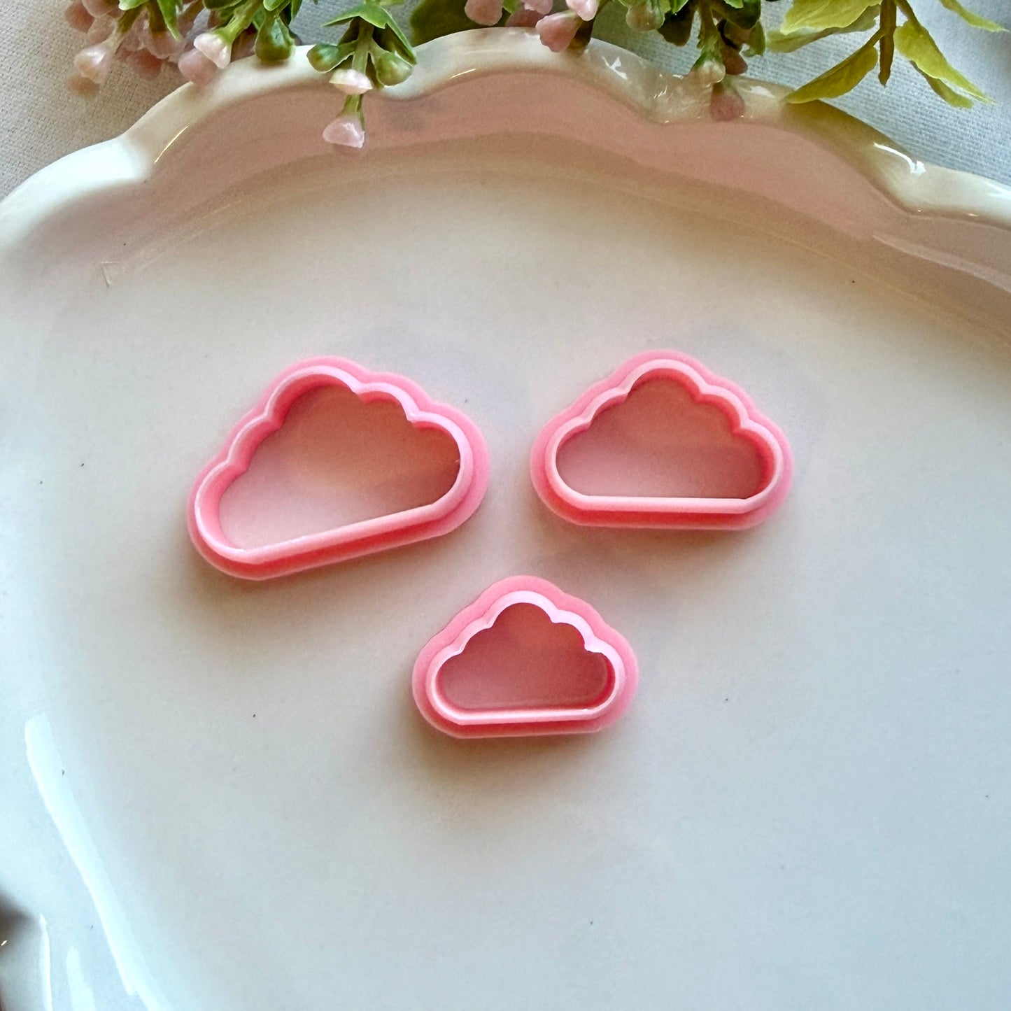 Cloud & Raindrop Clay Cutters | 0.2mm Precision Blade, PLA+ Cutter