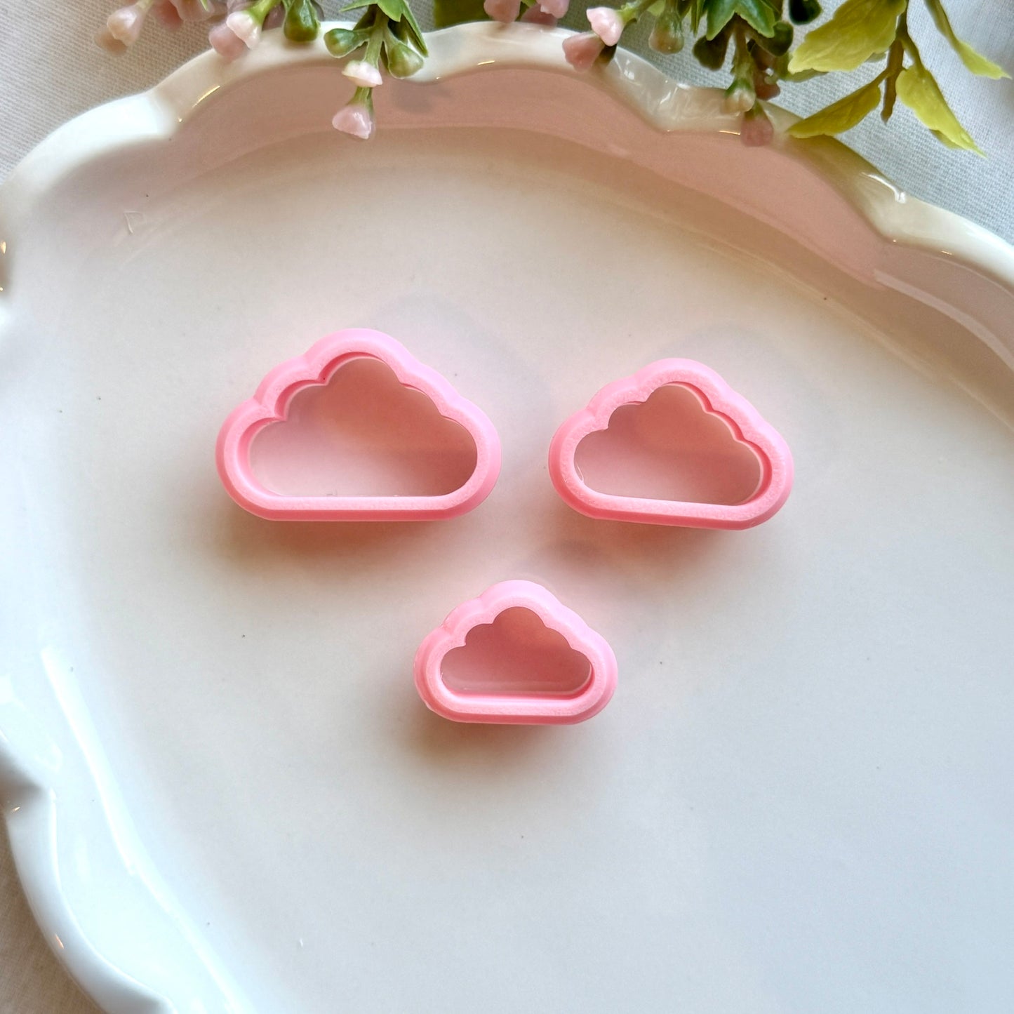 Cloud & Raindrop Clay Cutters | 0.2mm Precision Blade, PLA+ Cutter