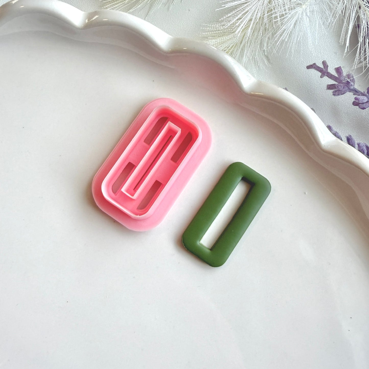 Rounded Rectangle Everyday Clay Cutter 30mm | Precision 0.2mm Blade, PLA+ Earring Jewelry Crafts