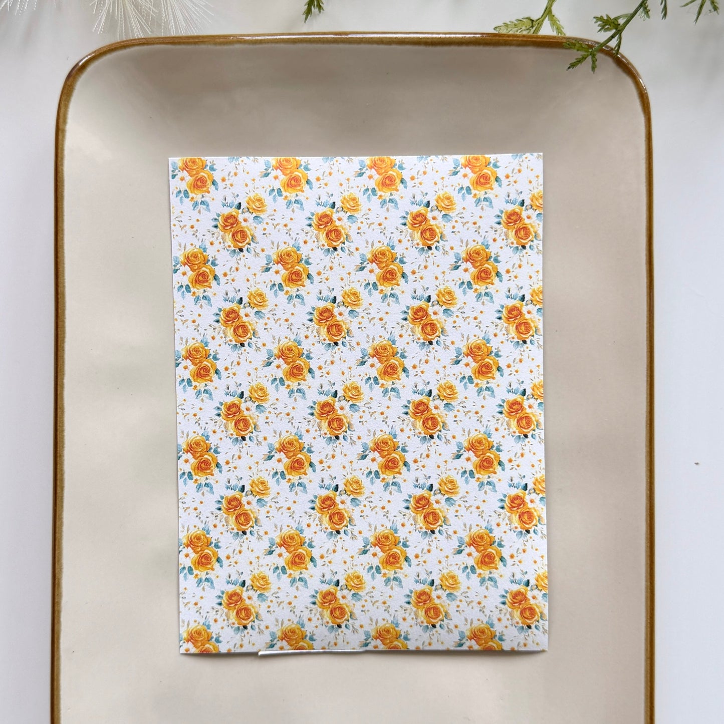 Polymer Clay Transfer Sheet – Water-Soluble, Jewelry Making, Earring Design, Seamless Pattern, Clay Tools - Yellow 3