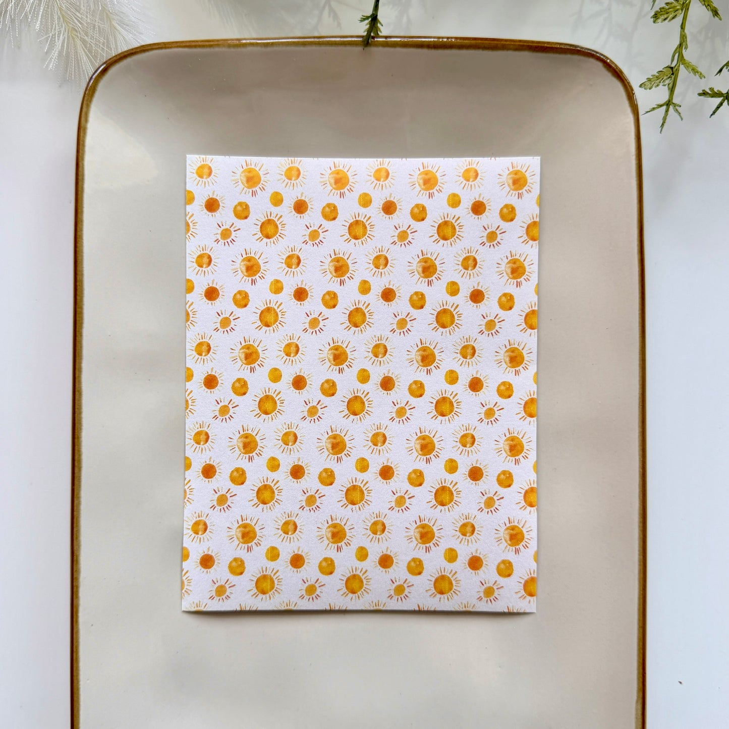 Polymer Clay Transfer Sheet – Water-Soluble, Jewelry Making, Earring Design, Seamless Pattern, Clay Tools - Yellow 2