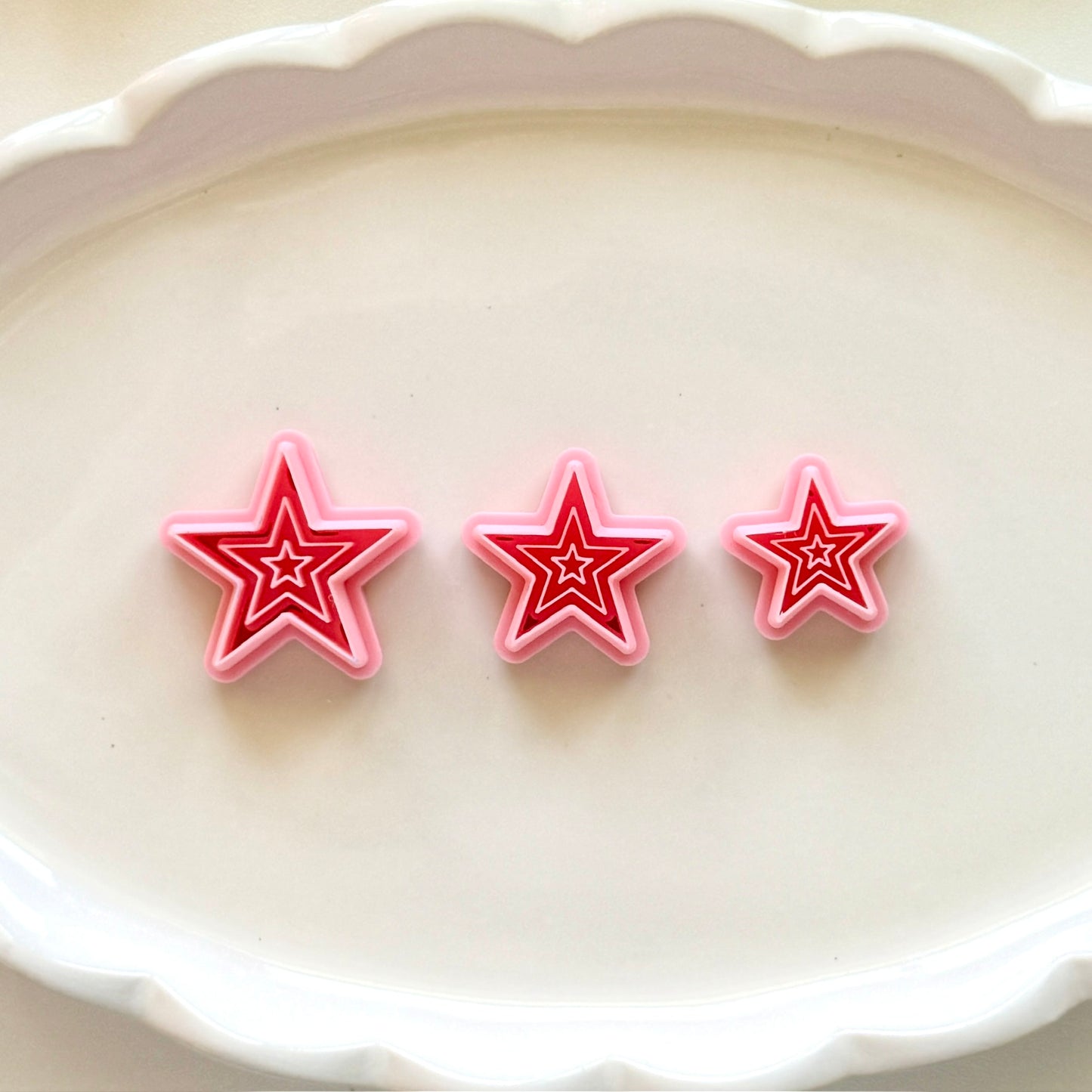 Embossed Star Clay Cutter | PLA+ Polymer Clay Jewelry Crafts, 0.2mm Blade