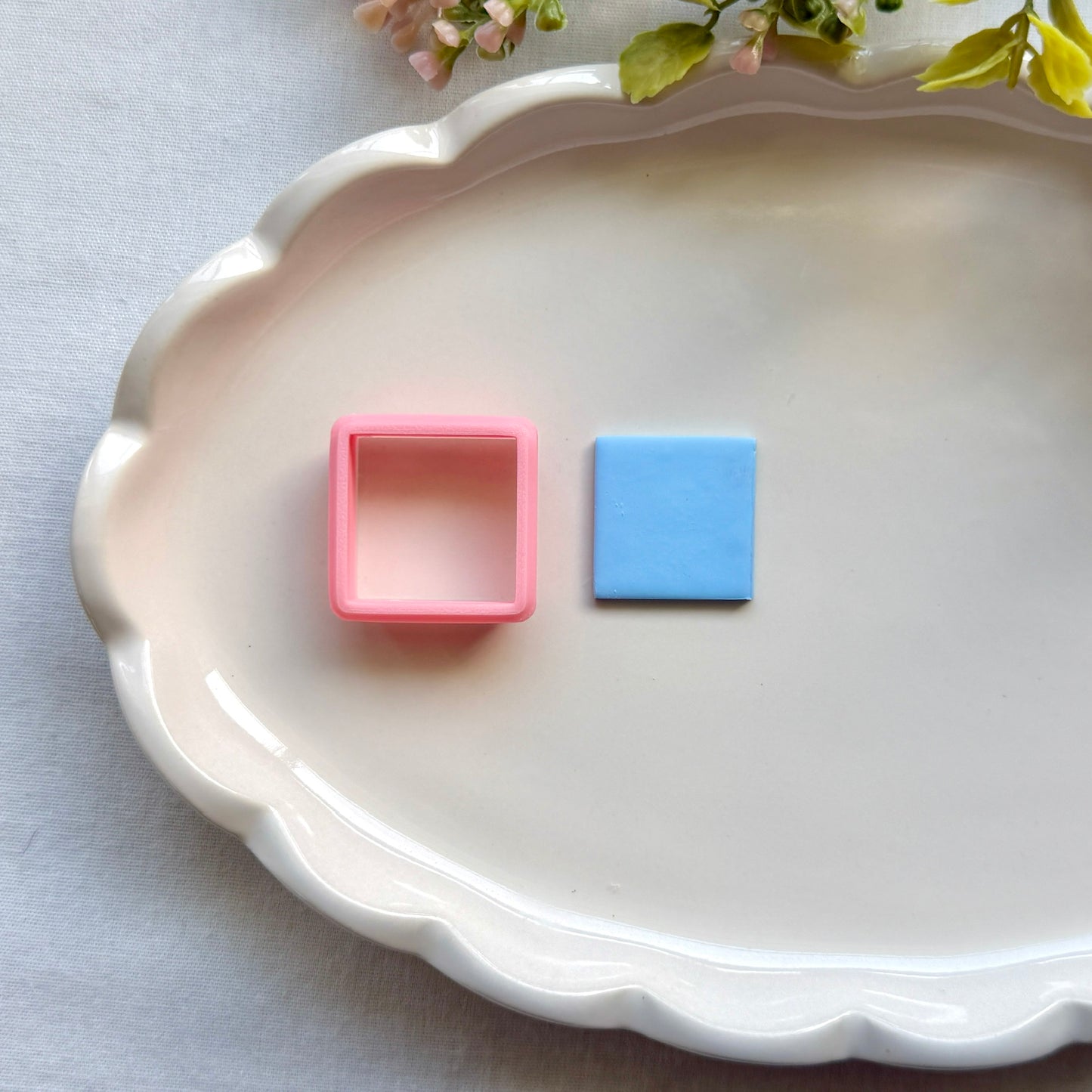 Square Clay Cutter | Ultra-Sharp 0.2mm Blade, PLA+ Geometric Jewelry Tool