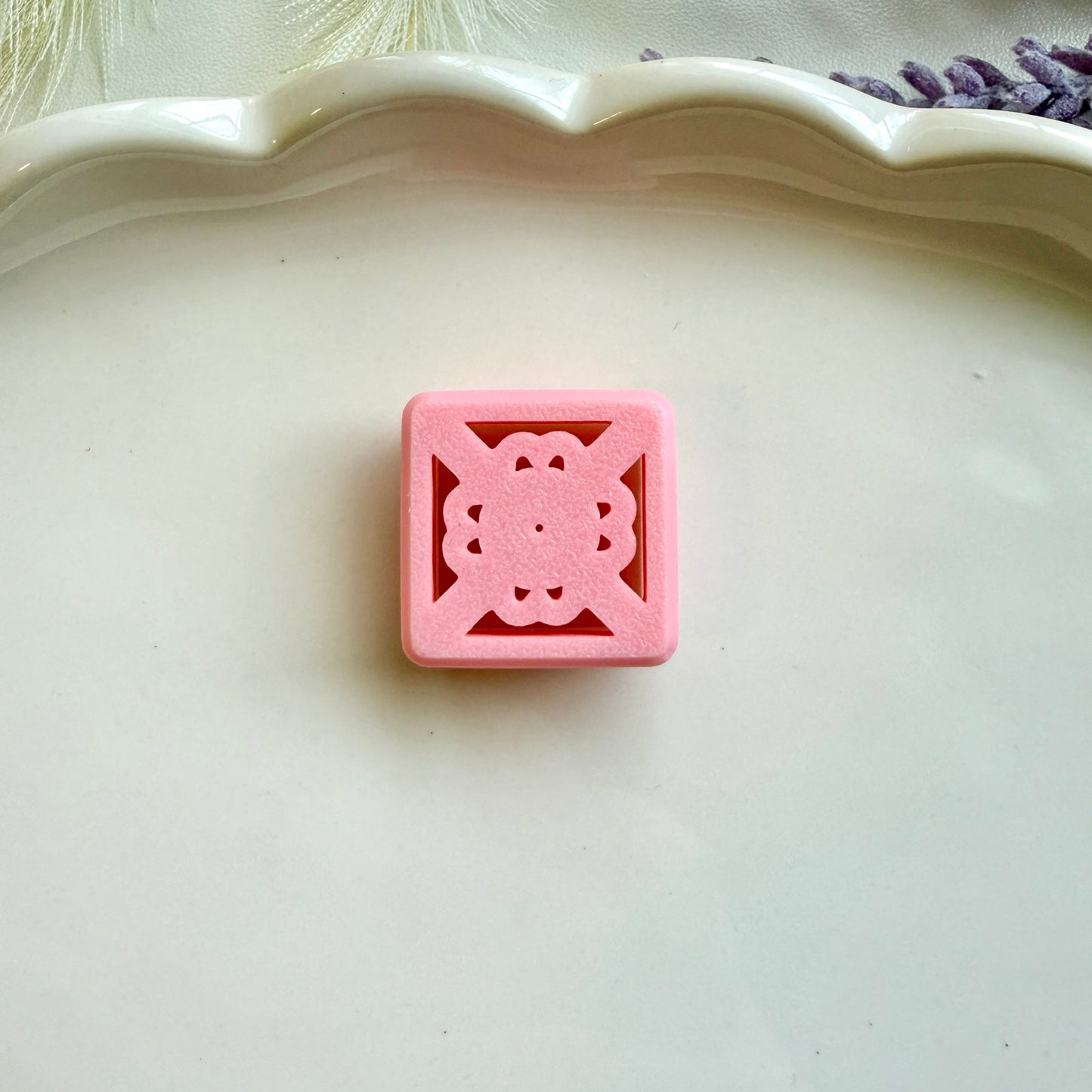 Square Tile Patterned Everyday Clay Cutter 25mm | Precision 0.2mm Blade, PLA+ Earring Jewelry Crafts