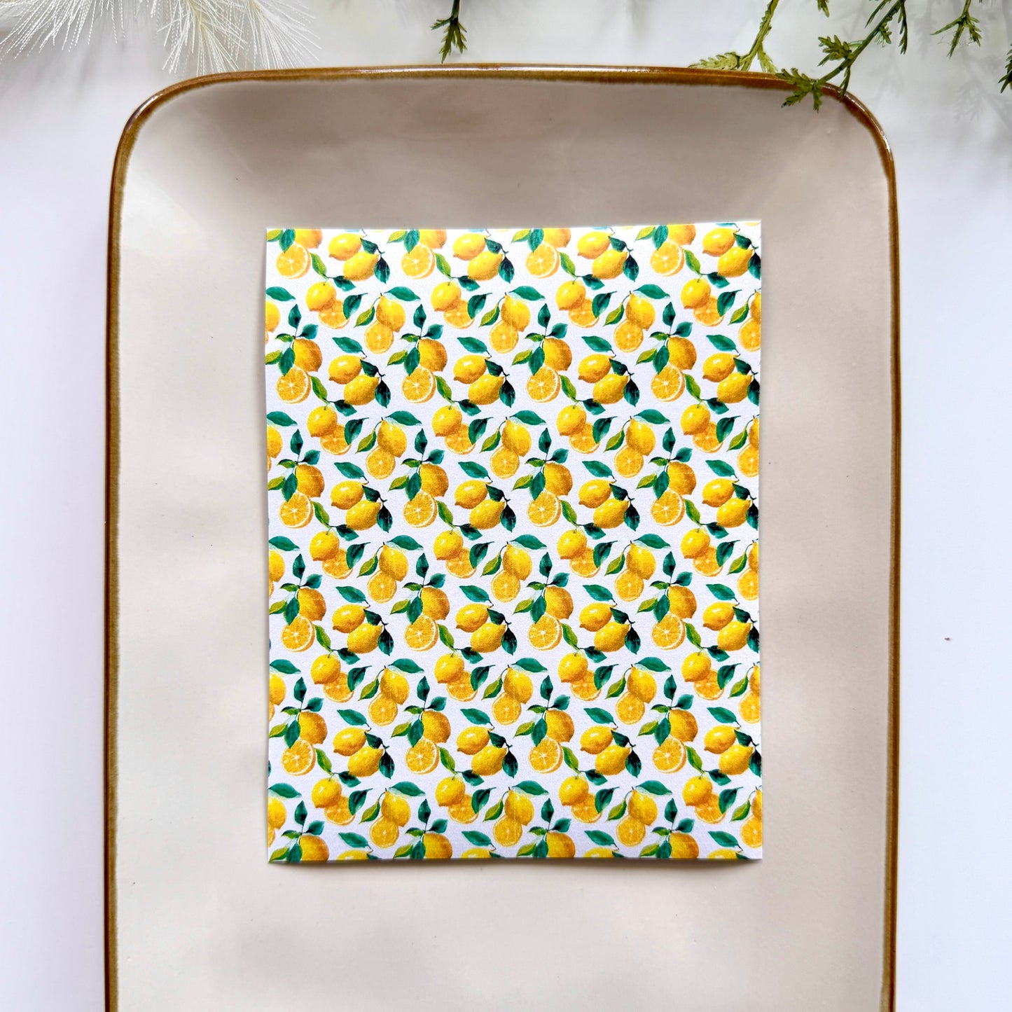 Polymer Clay Transfer Sheet – Water-Soluble, Jewelry Making, Earring Design, Seamless Pattern, Clay Tools - Lemons 1