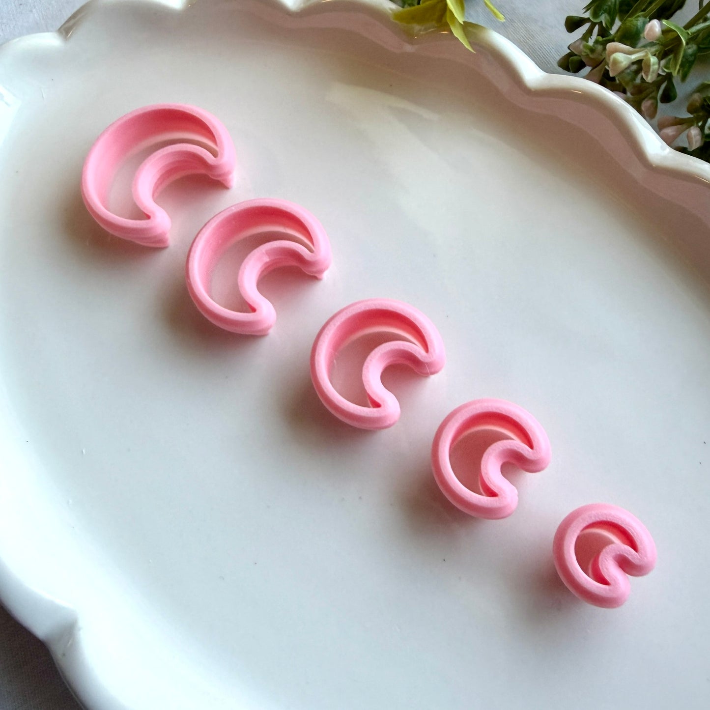Moon Polymer Clay Cutter | Precision 0.2mm Blade, PLA+ Earring Jewelry Crafts